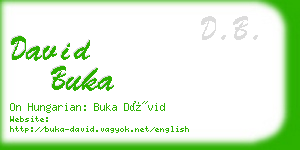 david buka business card